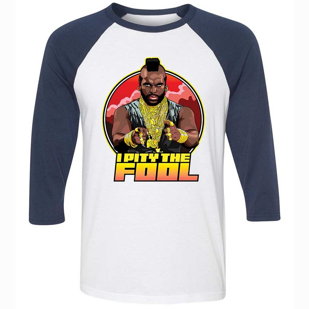 I Pity the Fool - White/Navy - 8