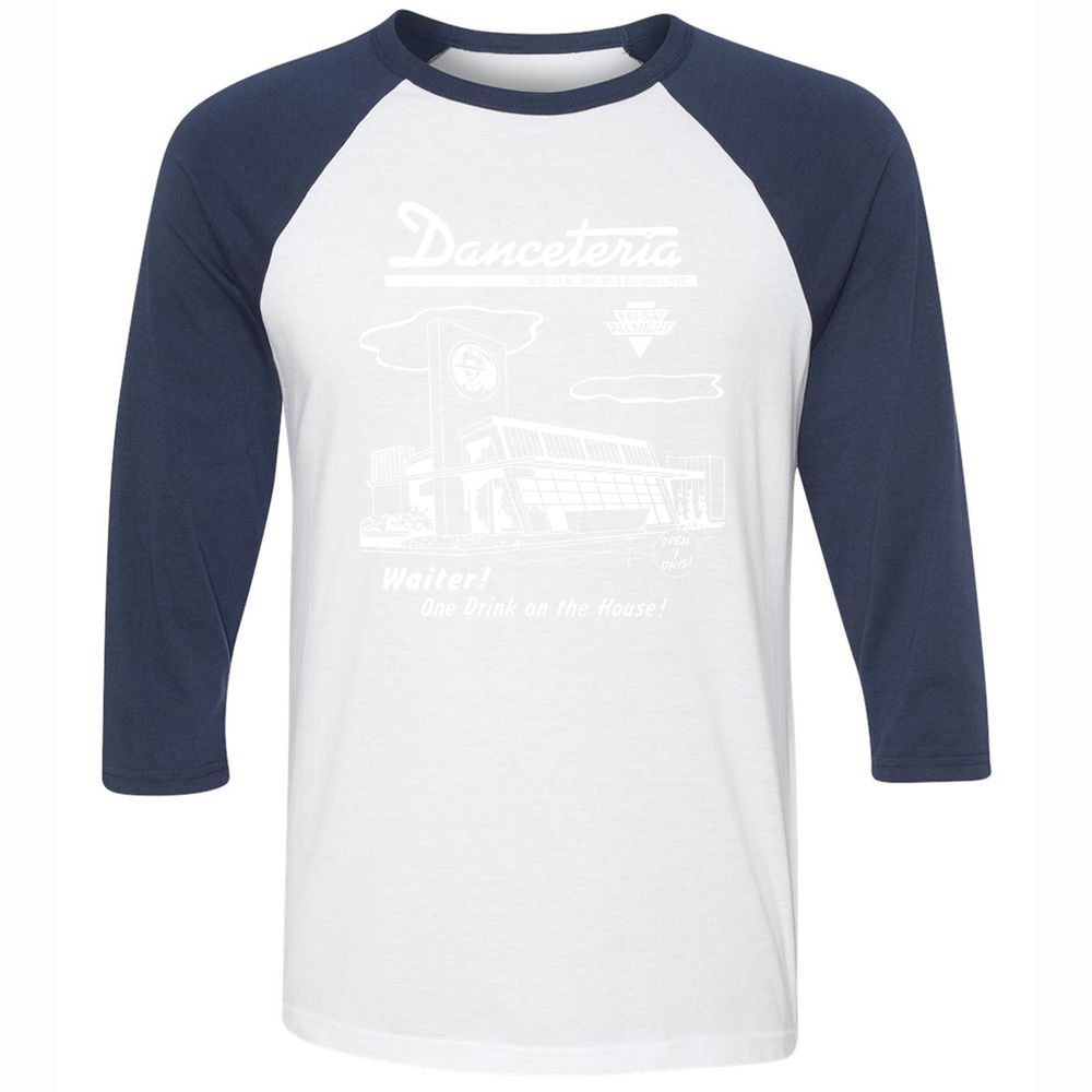 Unisex 3/4 Baseball Tee - XRM1UGN1 - White/Navy - 8
