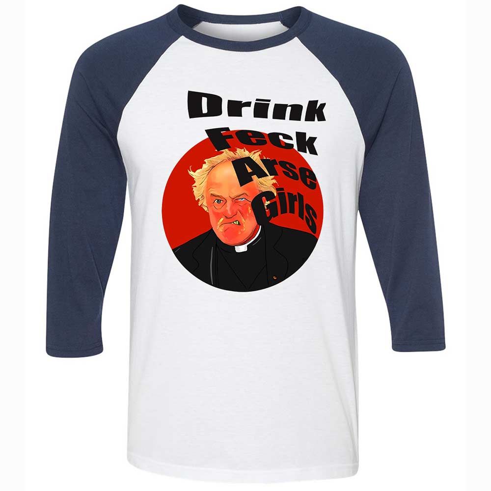 Unisex 3/4 Baseball Tee - 7FXW8DP8 - White/Navy - 8