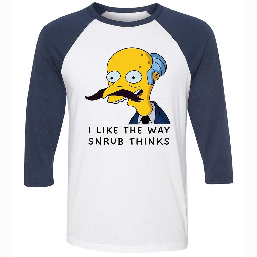 I Like the Way Snrub Thinks - White/Navy - 8