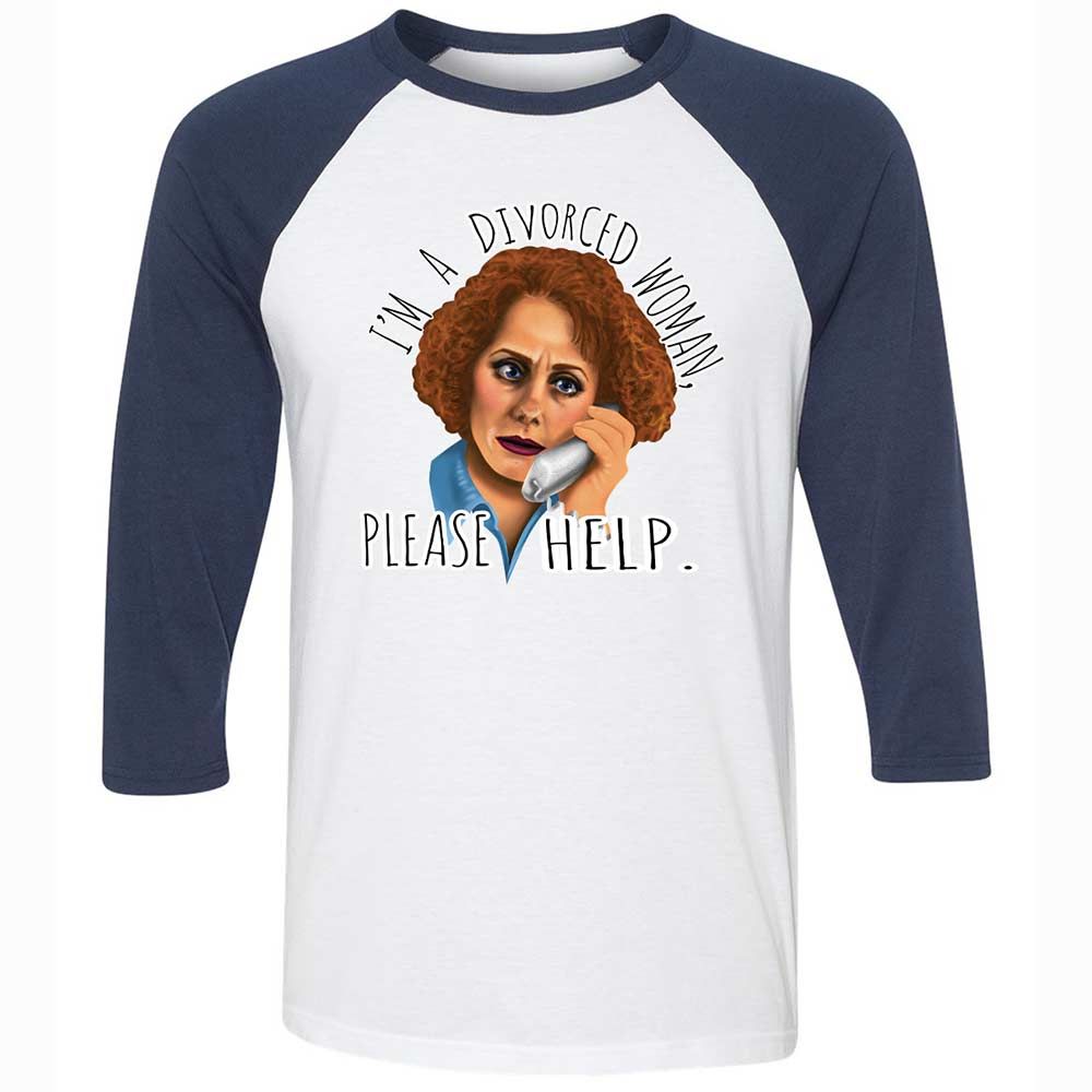 Unisex 3/4 Baseball Tee - VMA7BTR9 - White/Navy - 8