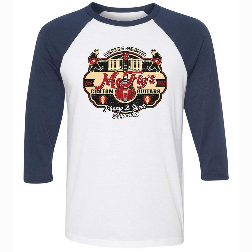 Unisex 3/4 Baseball Tee - LYLR72FW - White/Navy - 8
