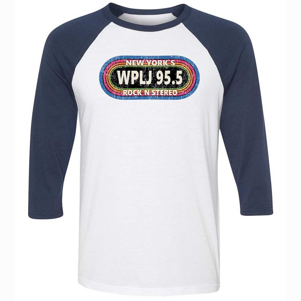 Unisex 3/4 Baseball Tee - UVE7JNBG - White/Navy - 8
