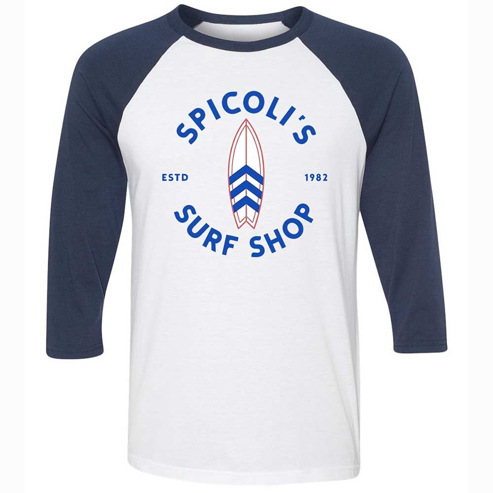 Unisex 3/4 Baseball Tee - BATZ13VA - White/Navy - 8