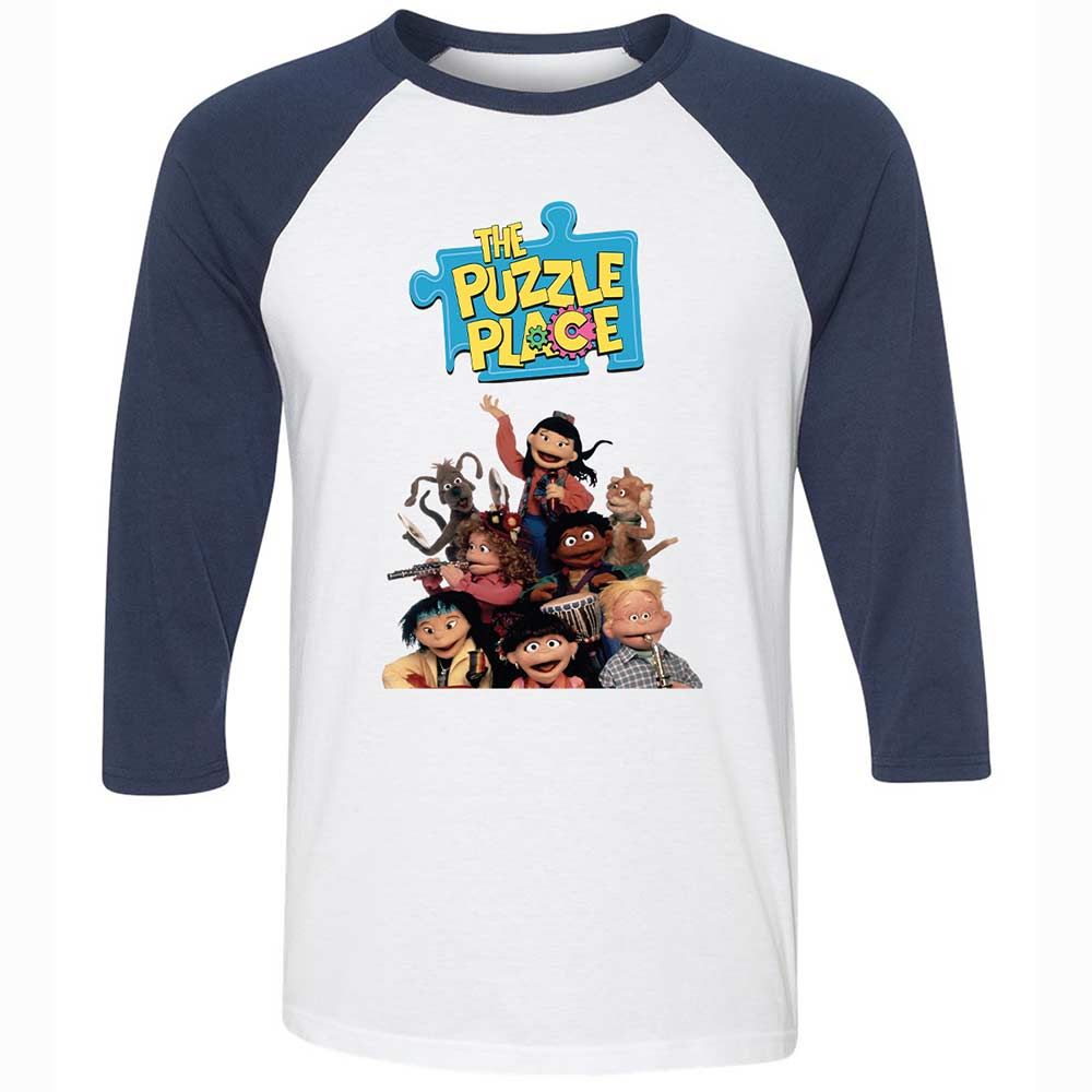 The Puzzle Place - White/Navy - 8