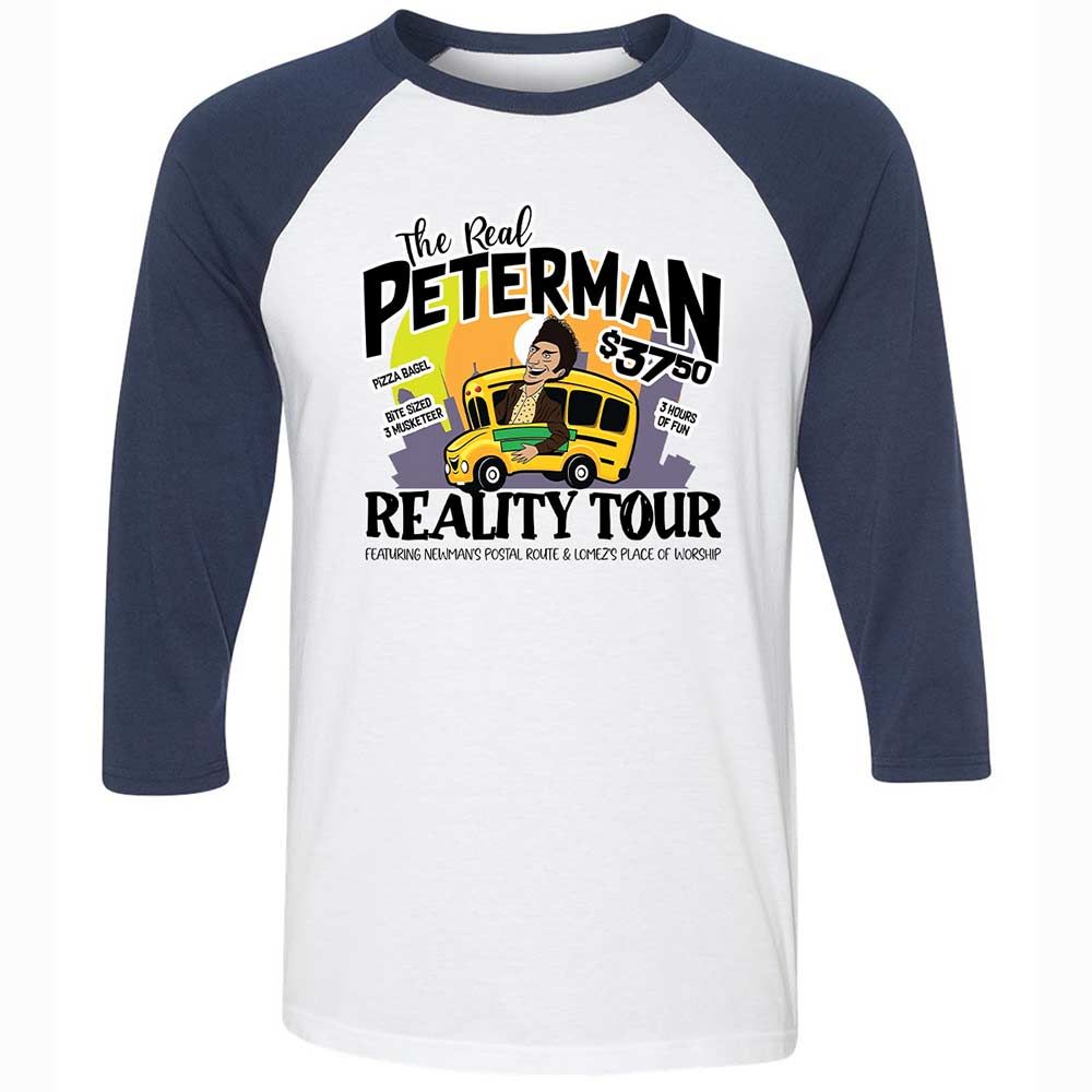 Unisex 3/4 Baseball Tee - F4L3YD14 - White/Navy - 8