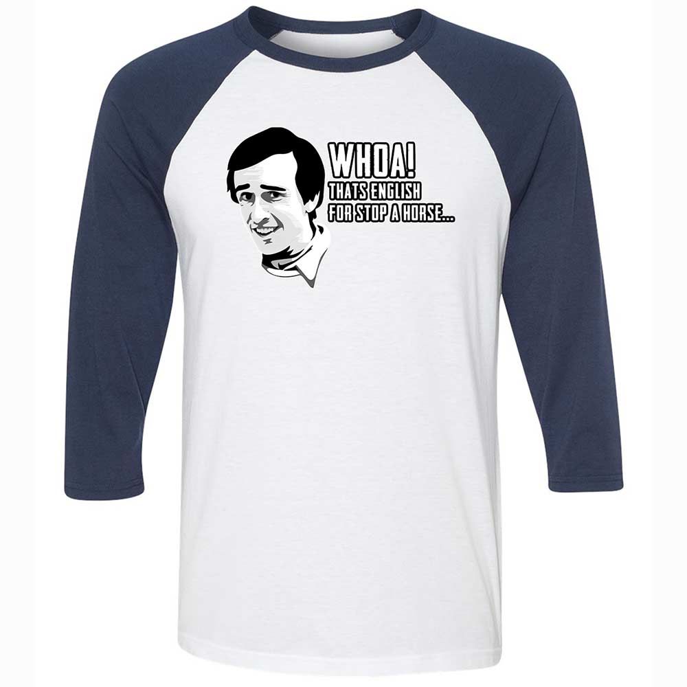 Unisex 3/4 Baseball Tee - RKJEA7Q4 - White/Navy - 8
