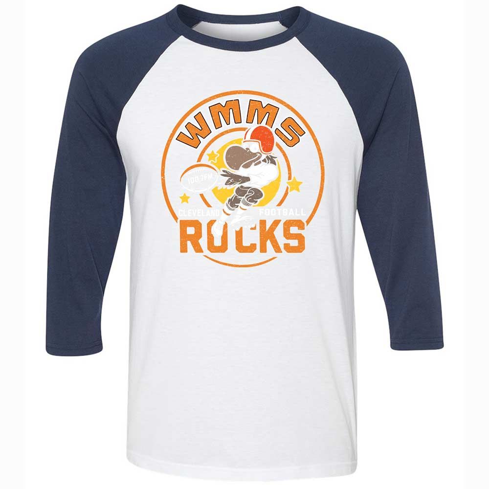 Unisex 3/4 Baseball Tee - PEVDMAJJ - White/Navy - 8