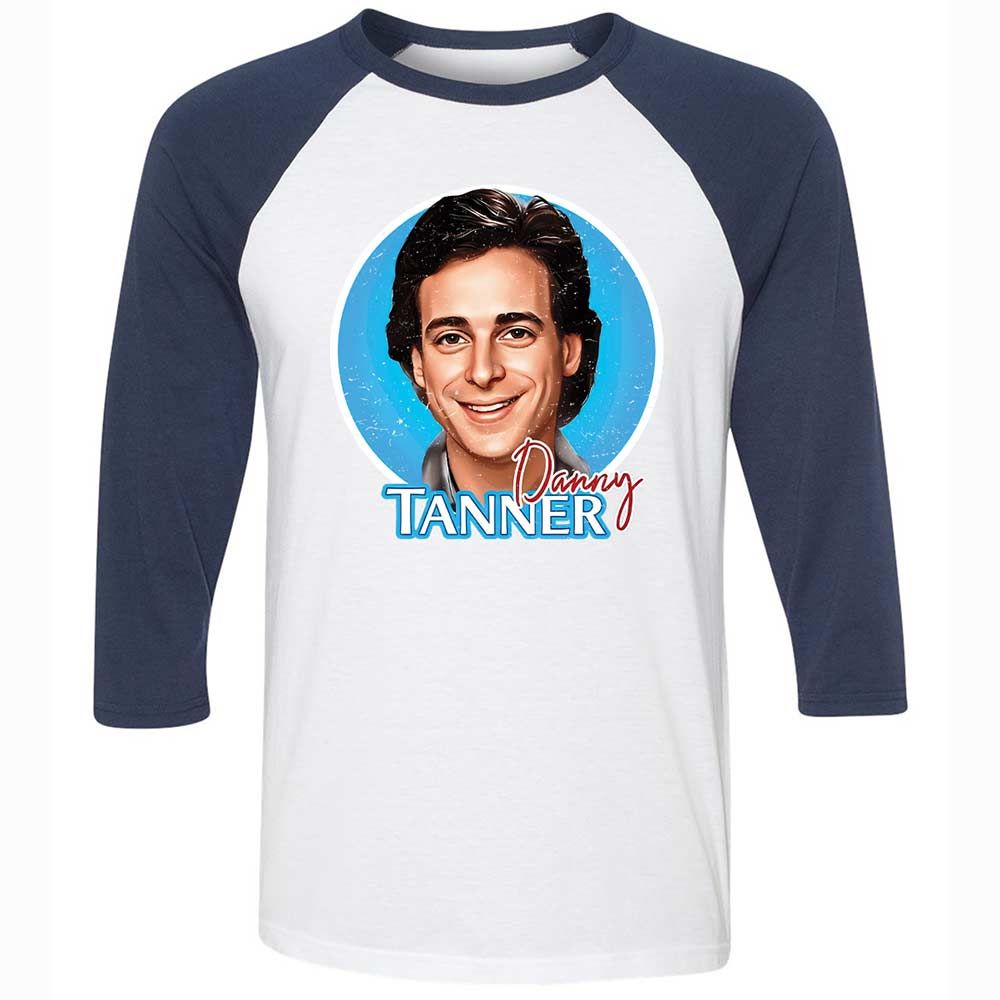 Unisex 3/4 Baseball Tee - BMTS9UV5 - White/Navy - 8