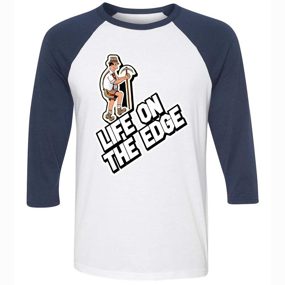 Unisex 3/4 Baseball Tee - CPBM3X4K - White/Navy - 8
