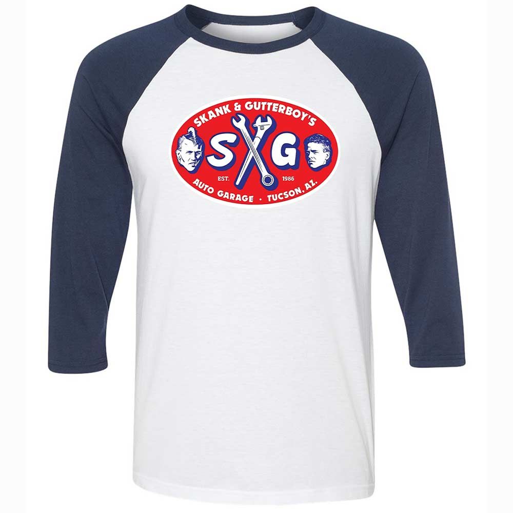 Unisex 3/4 Baseball Tee - JSH5FZ39 - White/Navy - 8