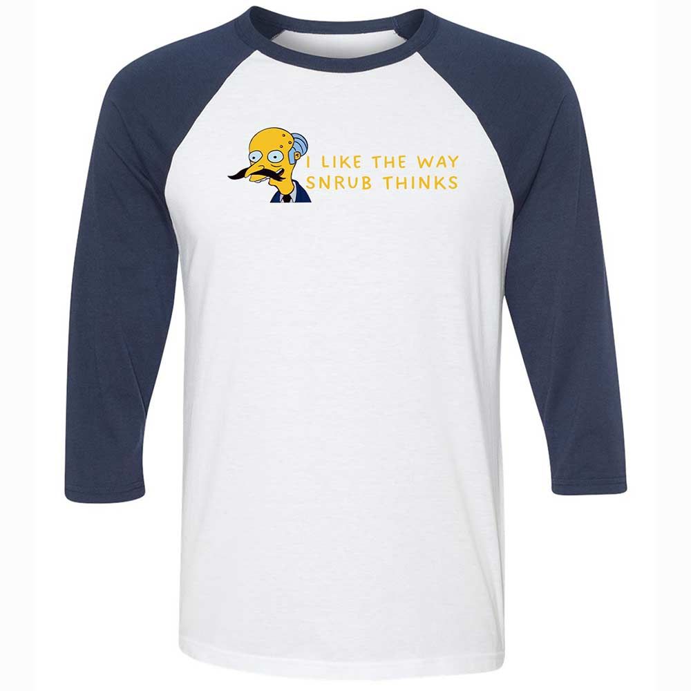Unisex 3/4 Baseball Tee - FFWPJ4V4 - White/Navy - 8