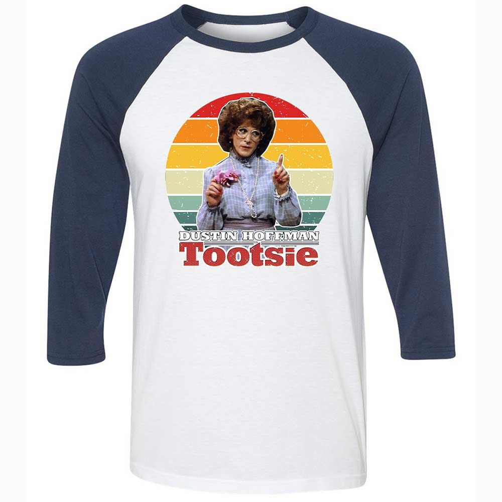 Unisex 3/4 Baseball Tee - B5GJ2G9U - White/Navy - 8