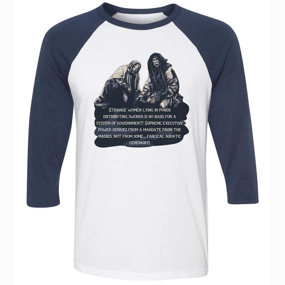 Unisex 3/4 Baseball Tee - VVCJEKRU - White/Navy - 8