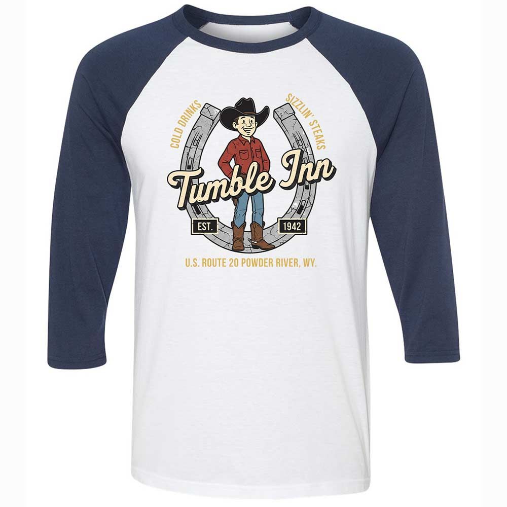 Unisex 3/4 Baseball Tee - NK6GZ6UE - White/Navy - 8