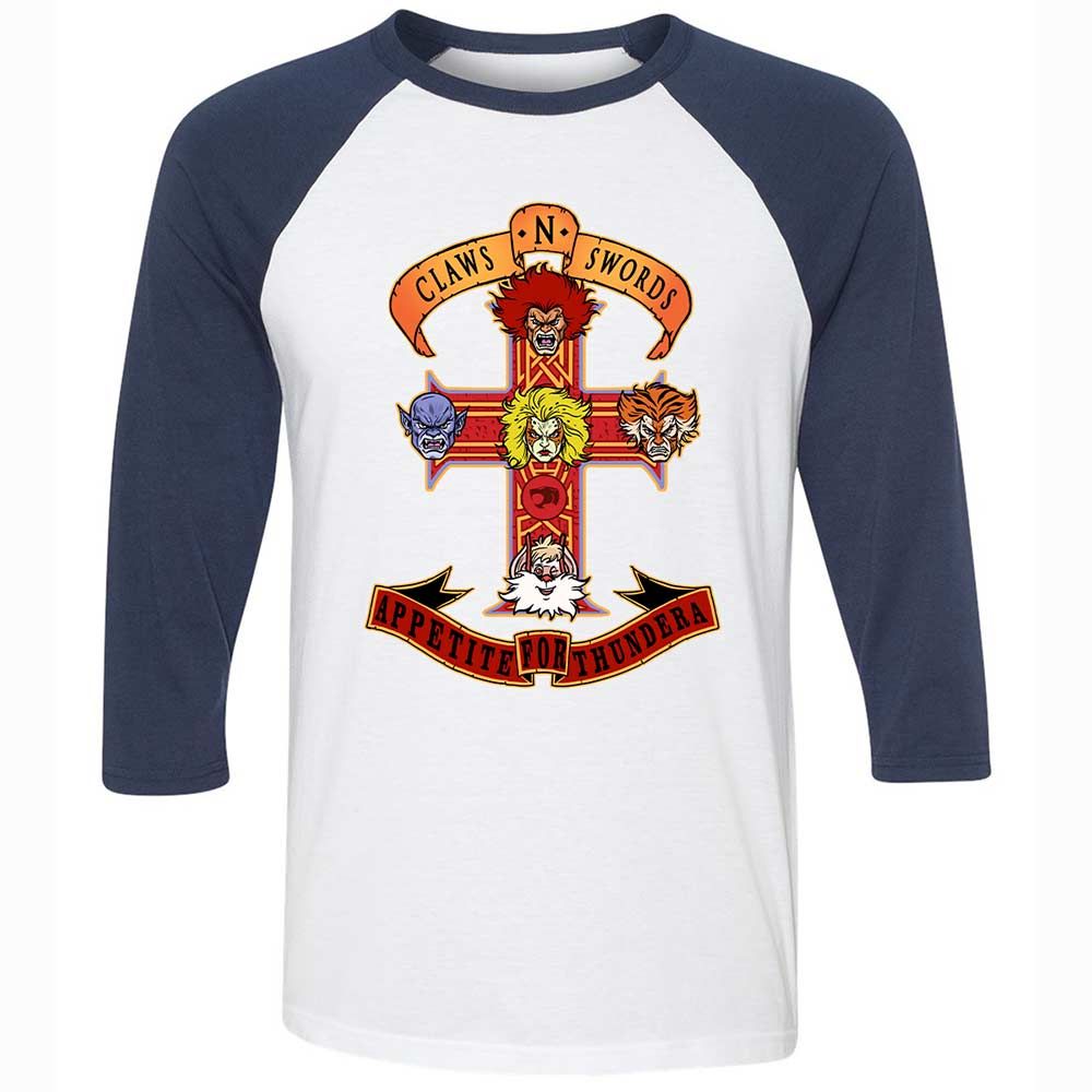 Unisex 3/4 Baseball Tee - L6G85Y86 - White/Navy - 8