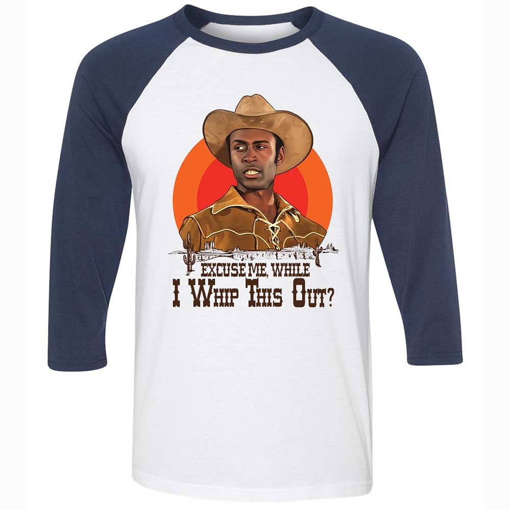 Excuse Me While I Whip This Out - White/Navy - 8