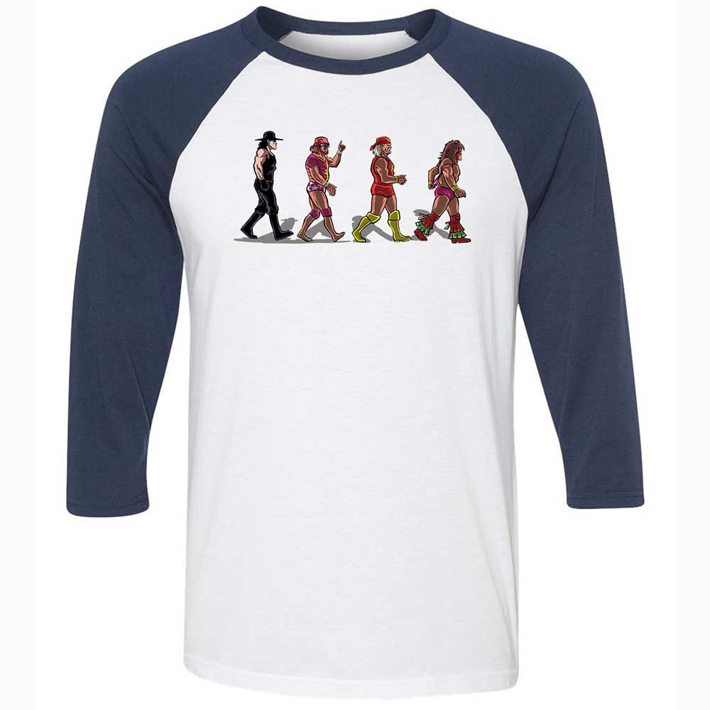 Unisex 3/4 Baseball Tee - KKHLNZA2 - White/Navy - 8