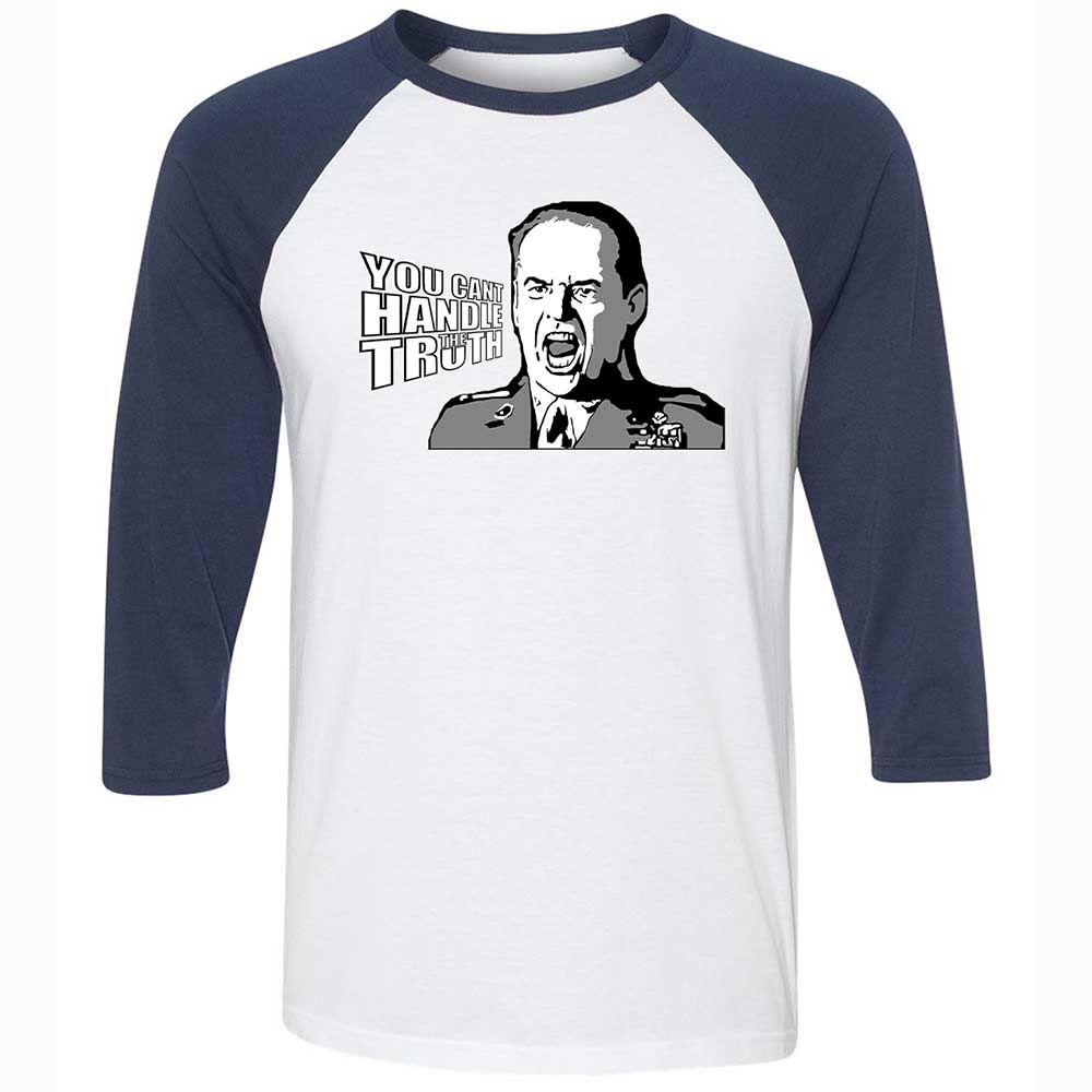 Unisex 3/4 Baseball Tee - MH8LG14V - White/Navy - 8