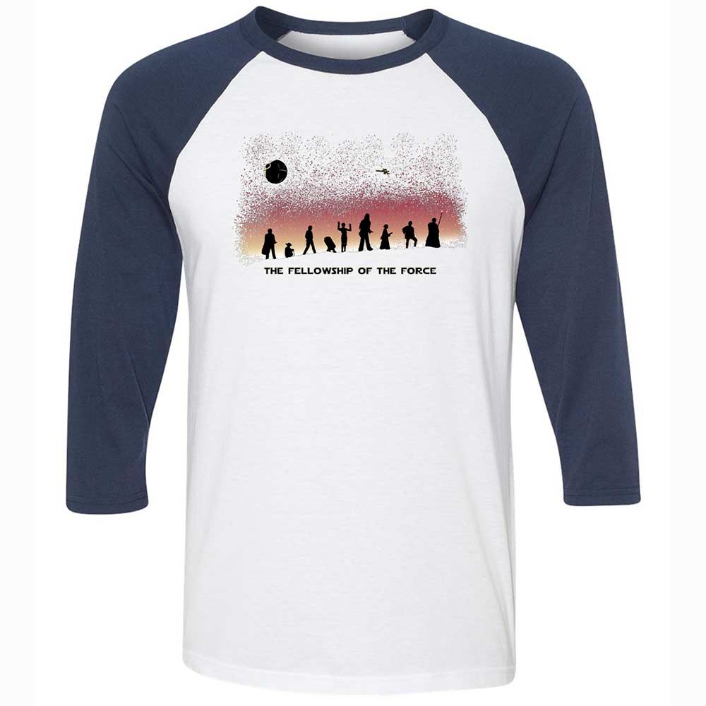 Unisex 3/4 Baseball Tee - YADVFZJK - White/Navy - 8
