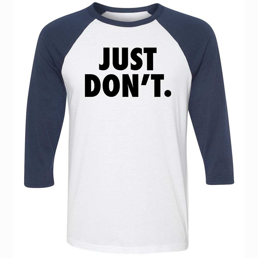 Just Don't. - White/Navy - 8