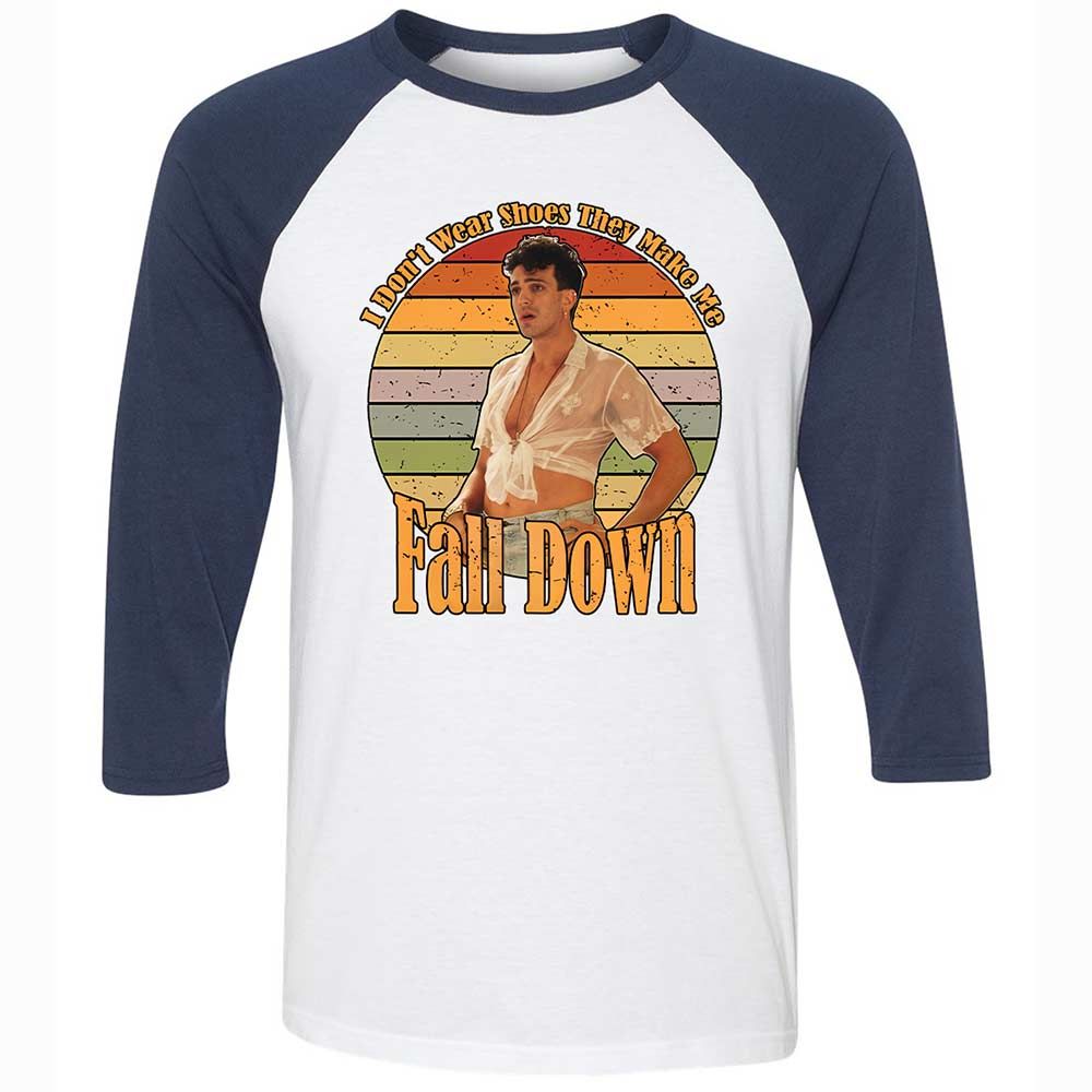 Unisex 3/4 Baseball Tee - Z3E114KV - White/Navy - 8