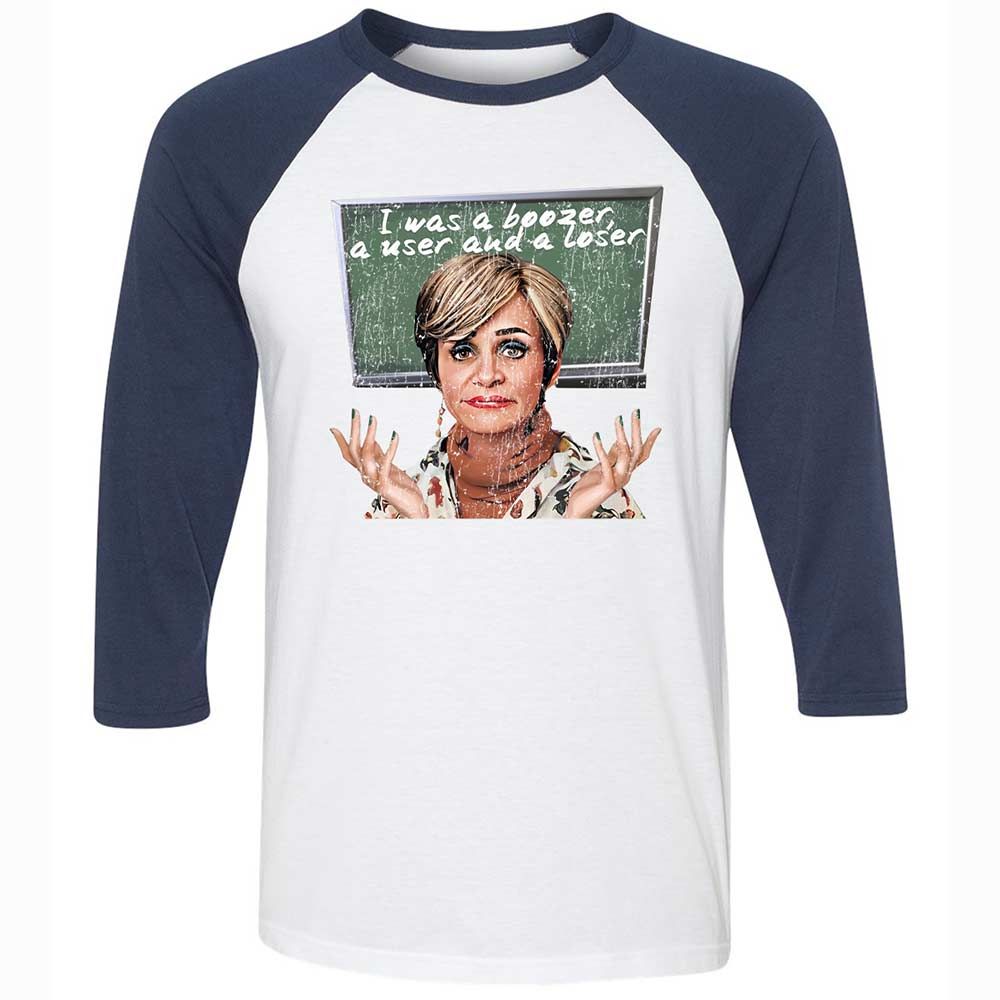 Unisex 3/4 Baseball Tee - X8Y7PK54 - White/Navy - 8