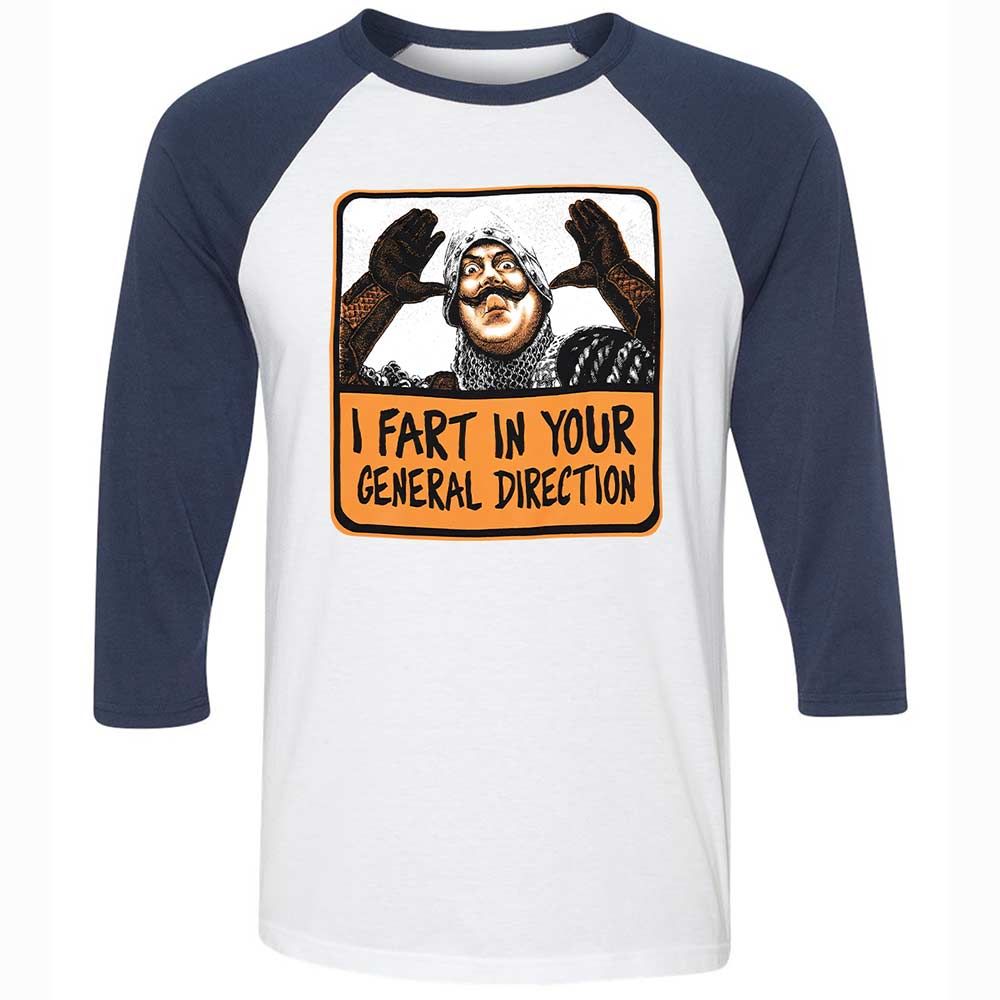 Unisex 3/4 Baseball Tee - DKAGB85D - White/Navy - 8