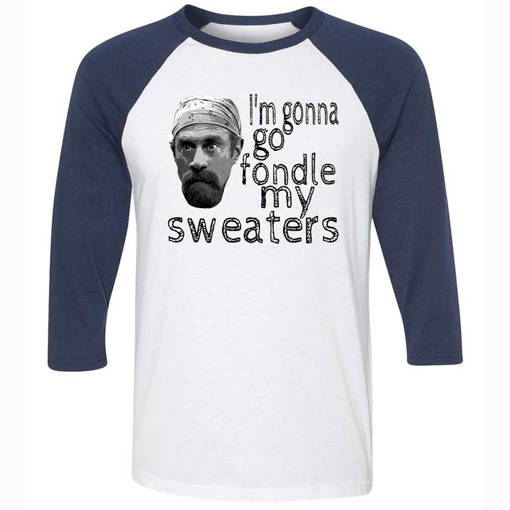 Fondle my sweaters - White/Navy - 8