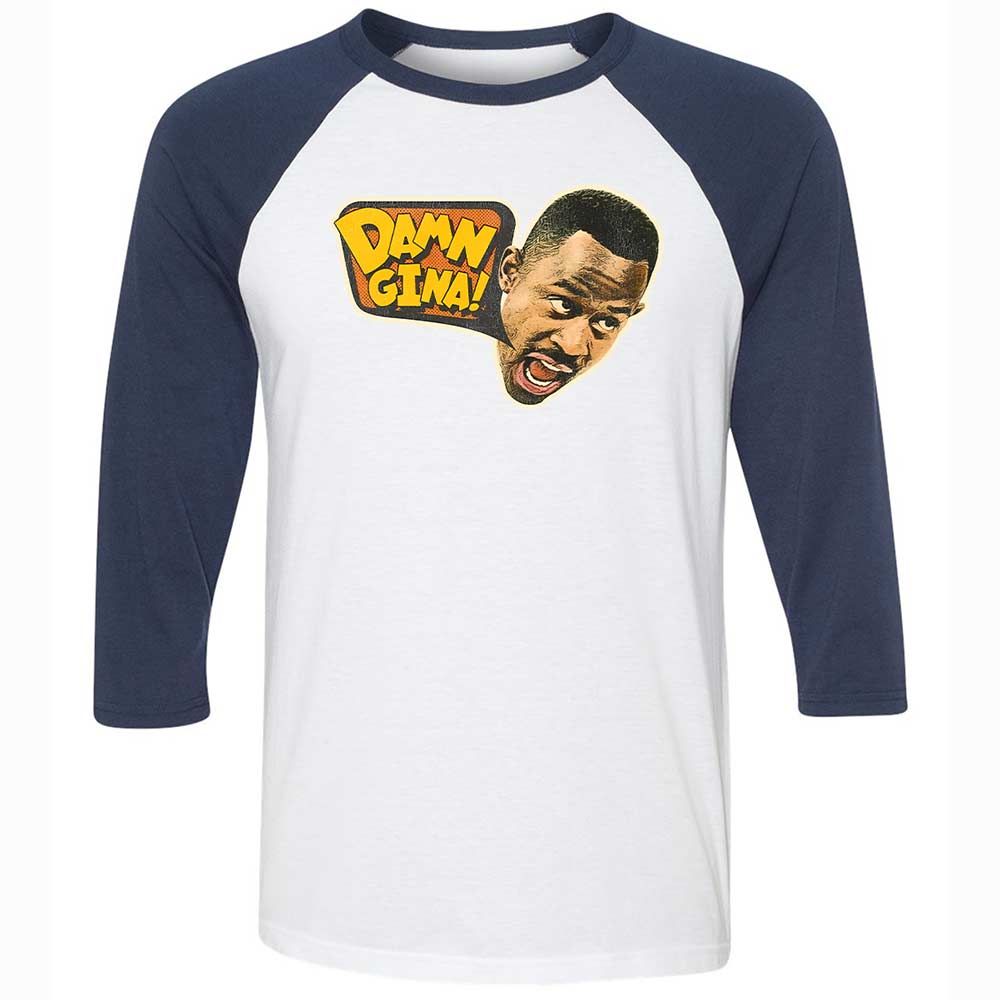 Unisex 3/4 Baseball Tee - KRHWYQS5 - White/Navy - 8