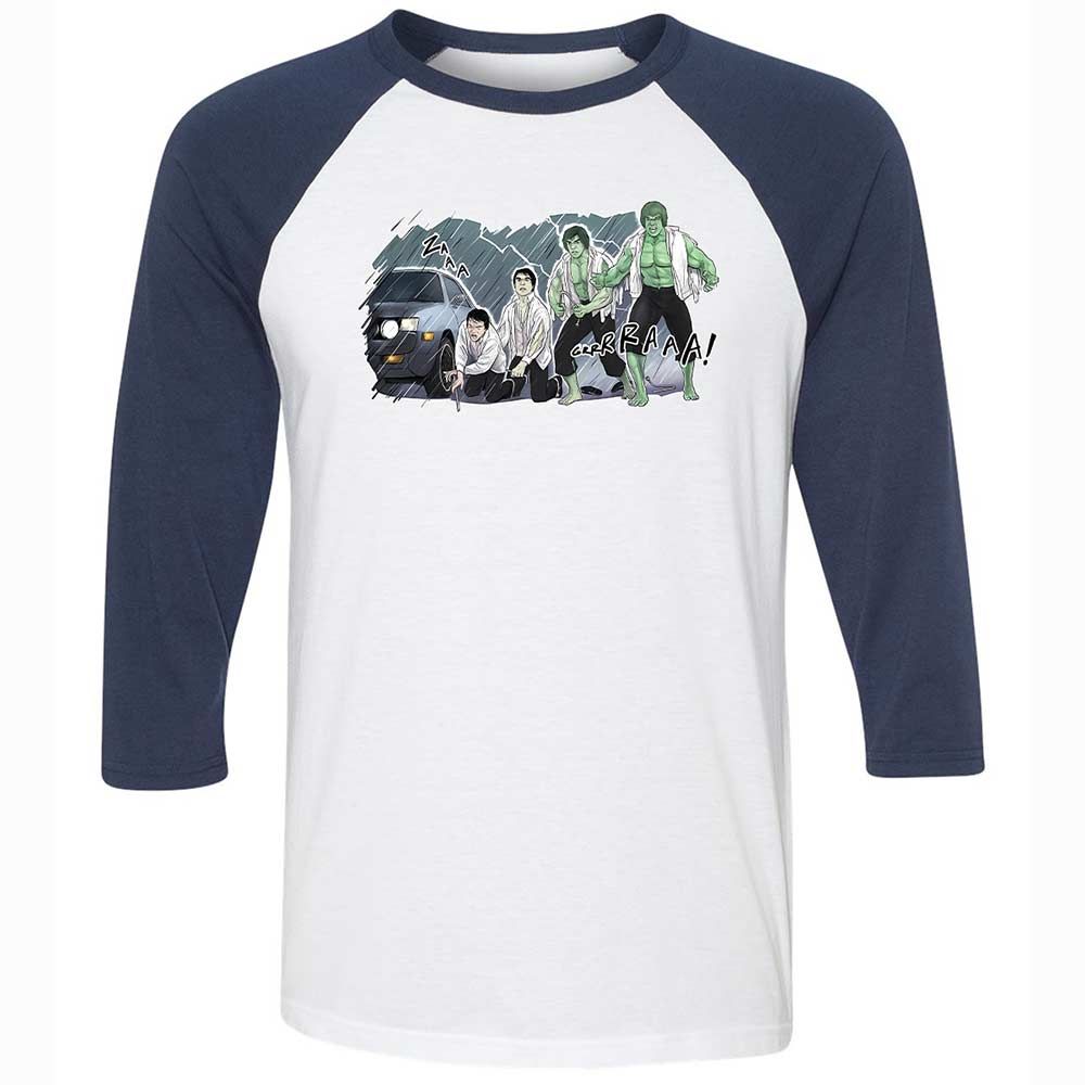 Unisex 3/4 Baseball Tee - FFQF4WW5 - White/Navy - 8