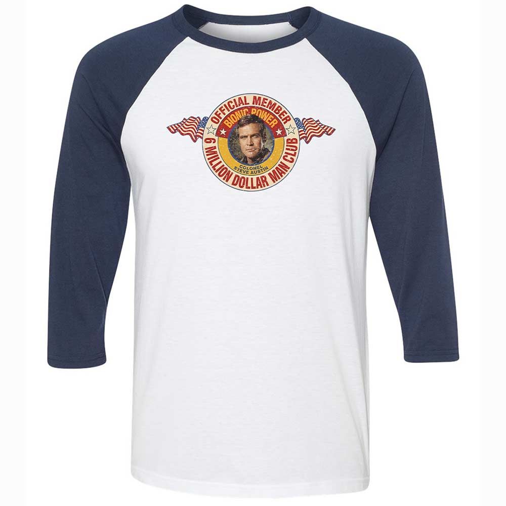 Unisex 3/4 Baseball Tee - 5CAZYRBE - White/Navy - 8