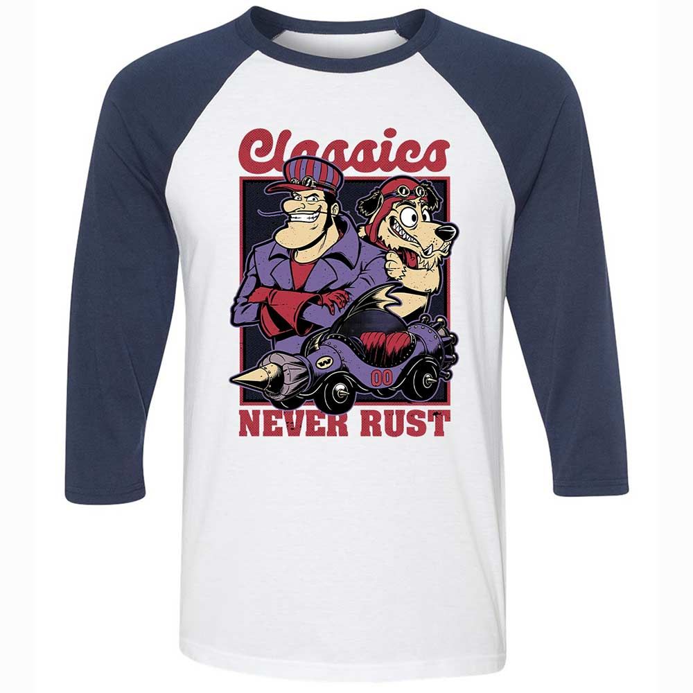 Unisex 3/4 Baseball Tee - 9JSKM9TL - White/Navy - 8