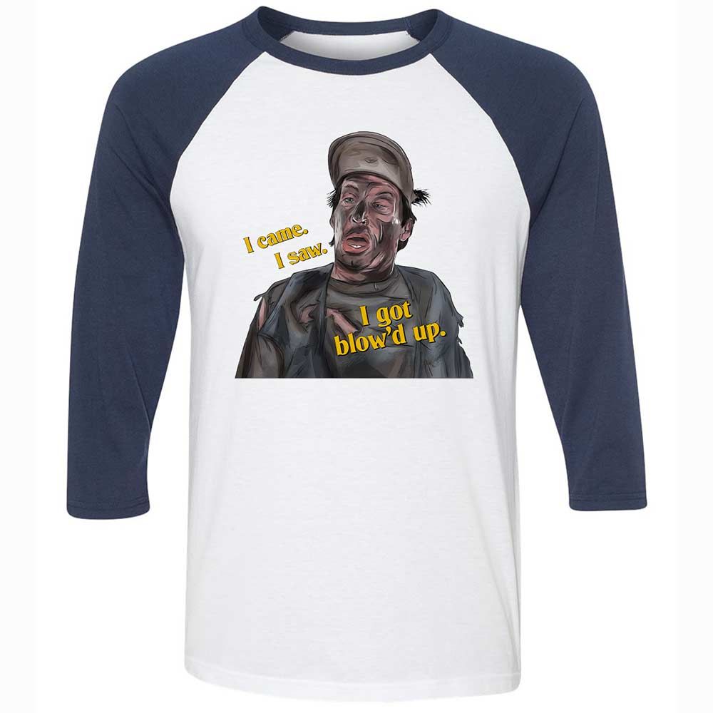 Unisex 3/4 Baseball Tee - UPMUEFS3 - White/Navy - 8