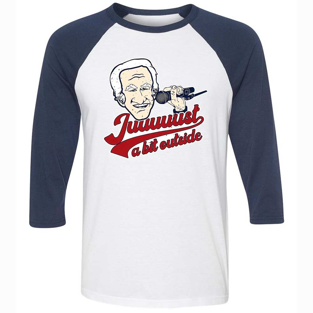 Unisex 3/4 Baseball Tee - X1D1HB7F - White/Navy - 8