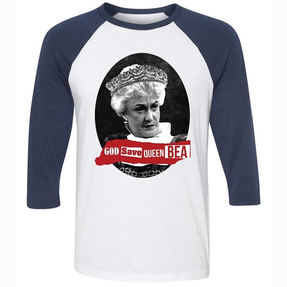 God Save Queen Bea - White/Navy - 8