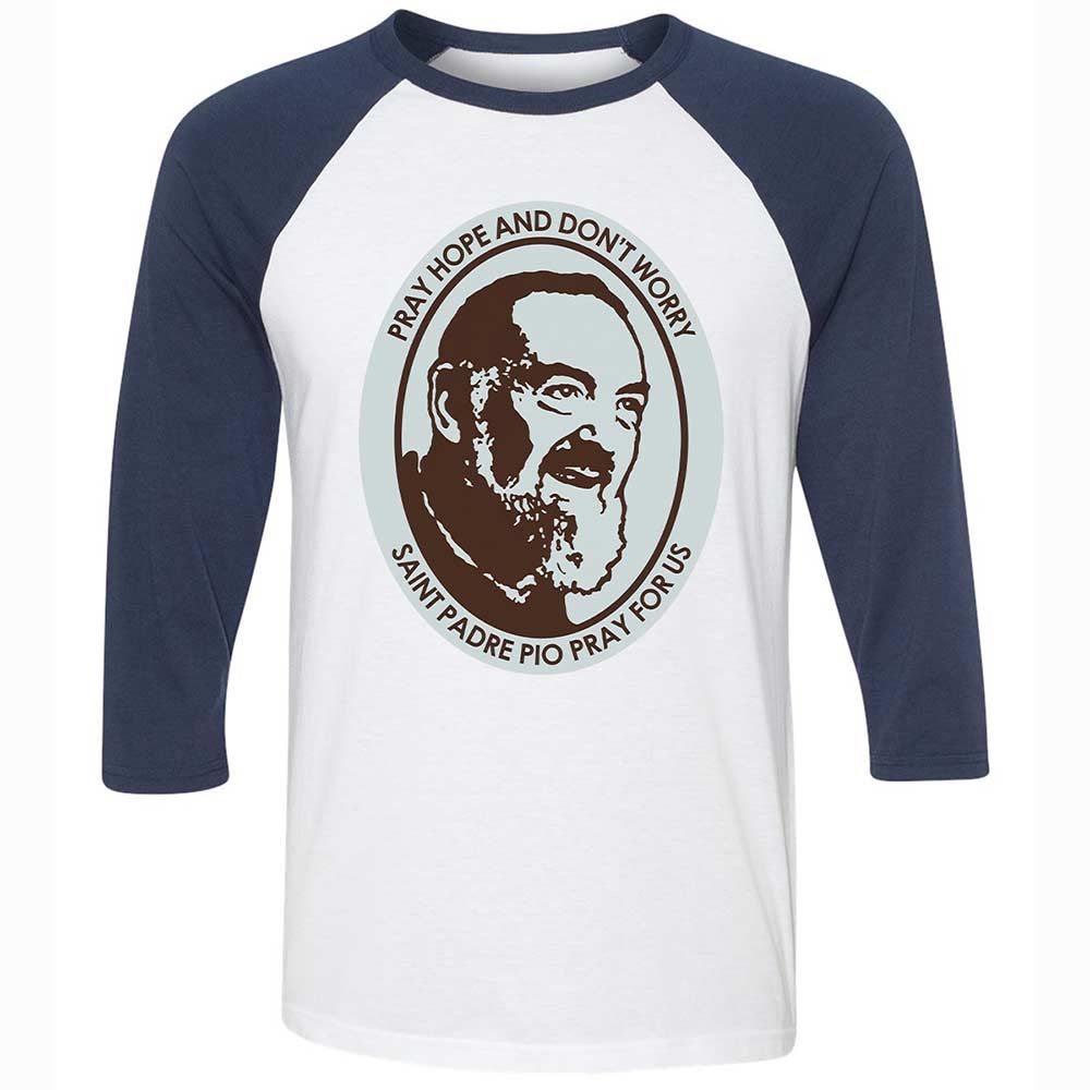 Pray, Hope, and Don't Worry - White/Navy - 8