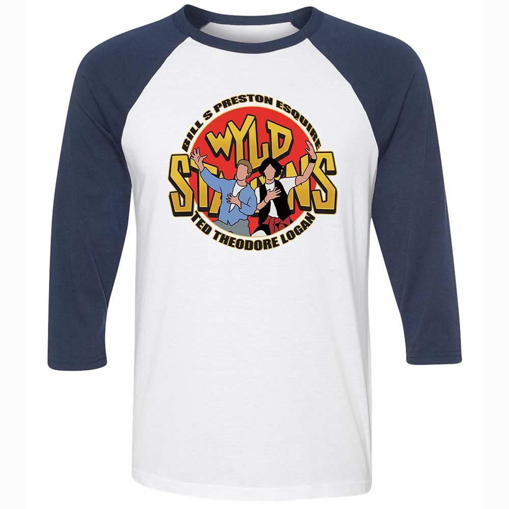 Unisex 3/4 Baseball Tee - X9GCH271 - White/Navy - 8