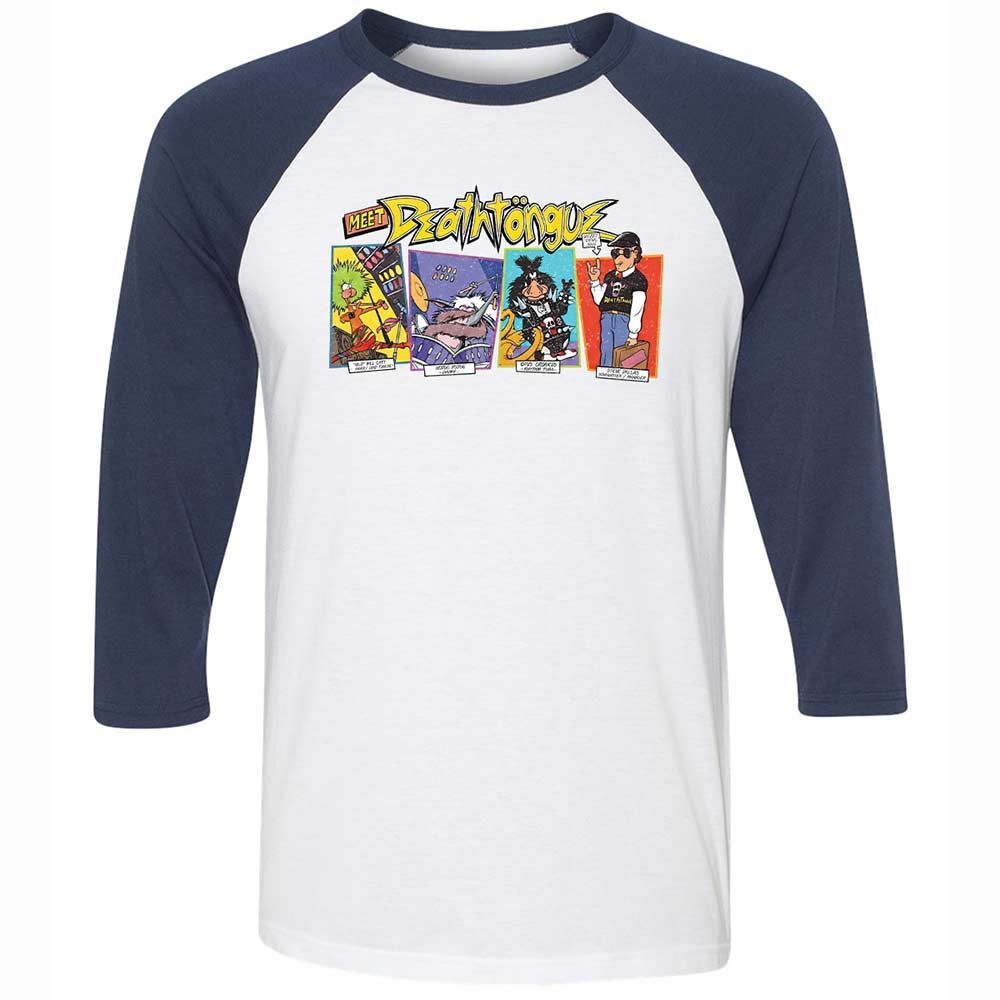 Unisex 3/4 Baseball Tee - C93LDF1K - White/Navy - 8