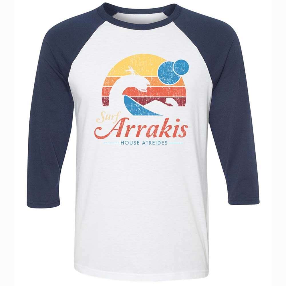 Unisex 3/4 Baseball Tee - QP913W1E - White/Navy - 8