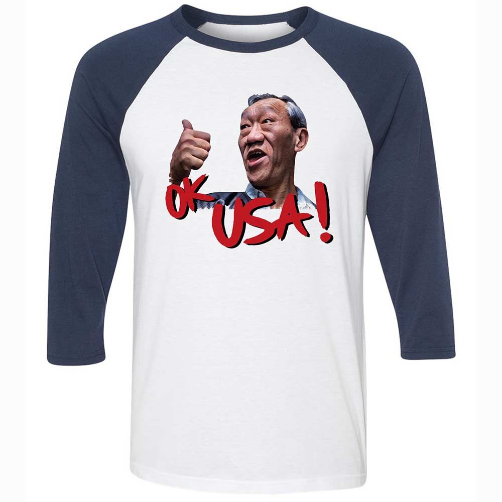 Unisex 3/4 Baseball Tee - VE7AZ1QJ - White/Navy - 8