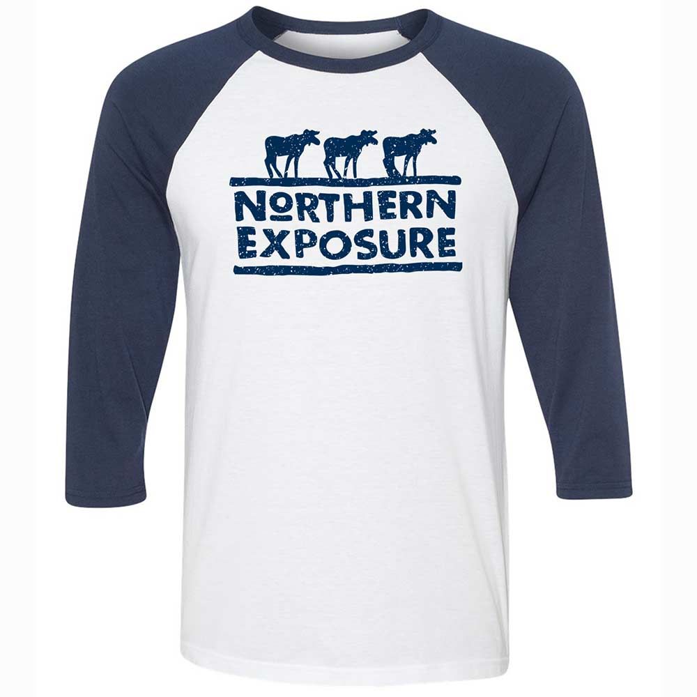 Unisex 3/4 Baseball Tee - RQXCVSQS - White/Navy - 8