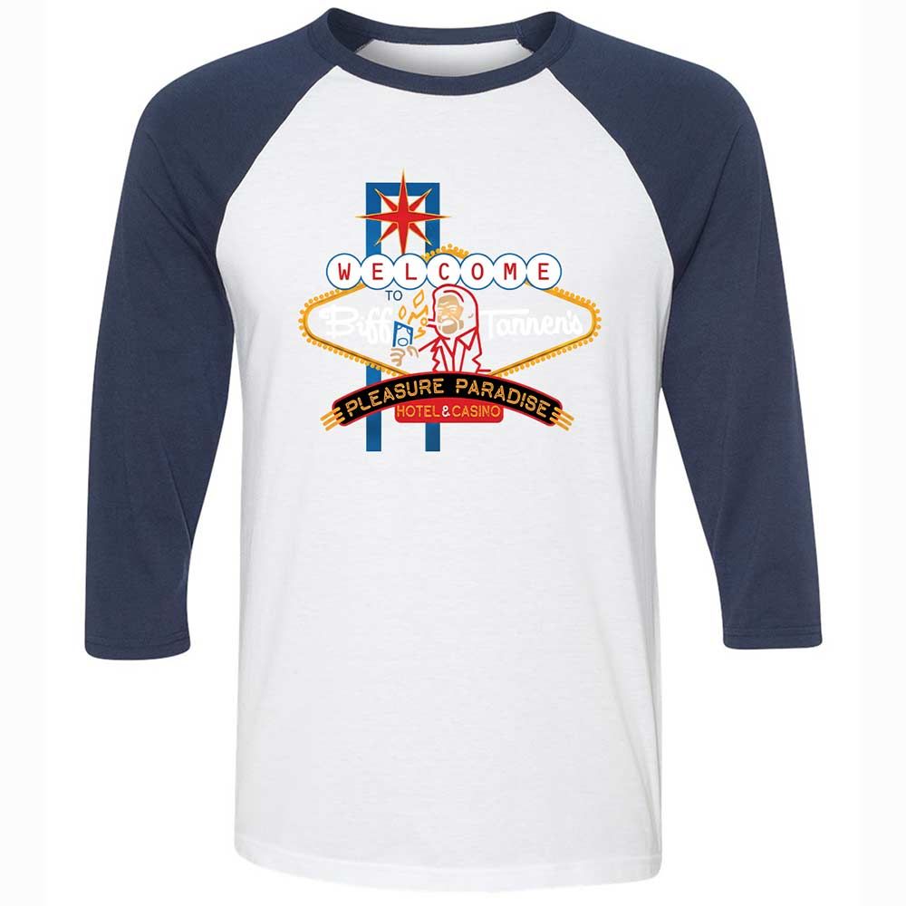 Unisex 3/4 Baseball Tee - QRGU3J8T - White/Navy - 8