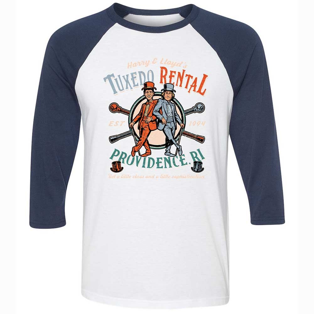 Unisex 3/4 Baseball Tee - SRH6DSX3 - White/Navy - 8
