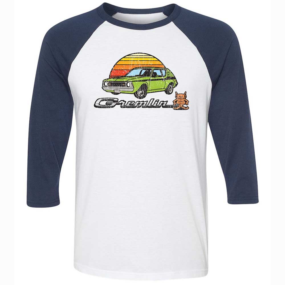 Unisex 3/4 Baseball Tee - BL3MRD7J - White/Navy - 8