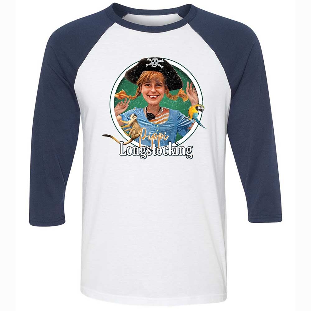 Unisex 3/4 Baseball Tee - 2JNL29P3 - White/Navy - 8
