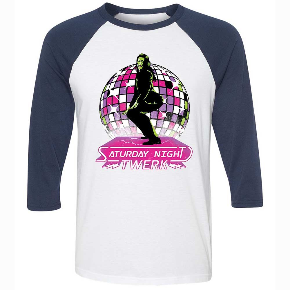 Saturday Night Twerk - White/Navy - 8
