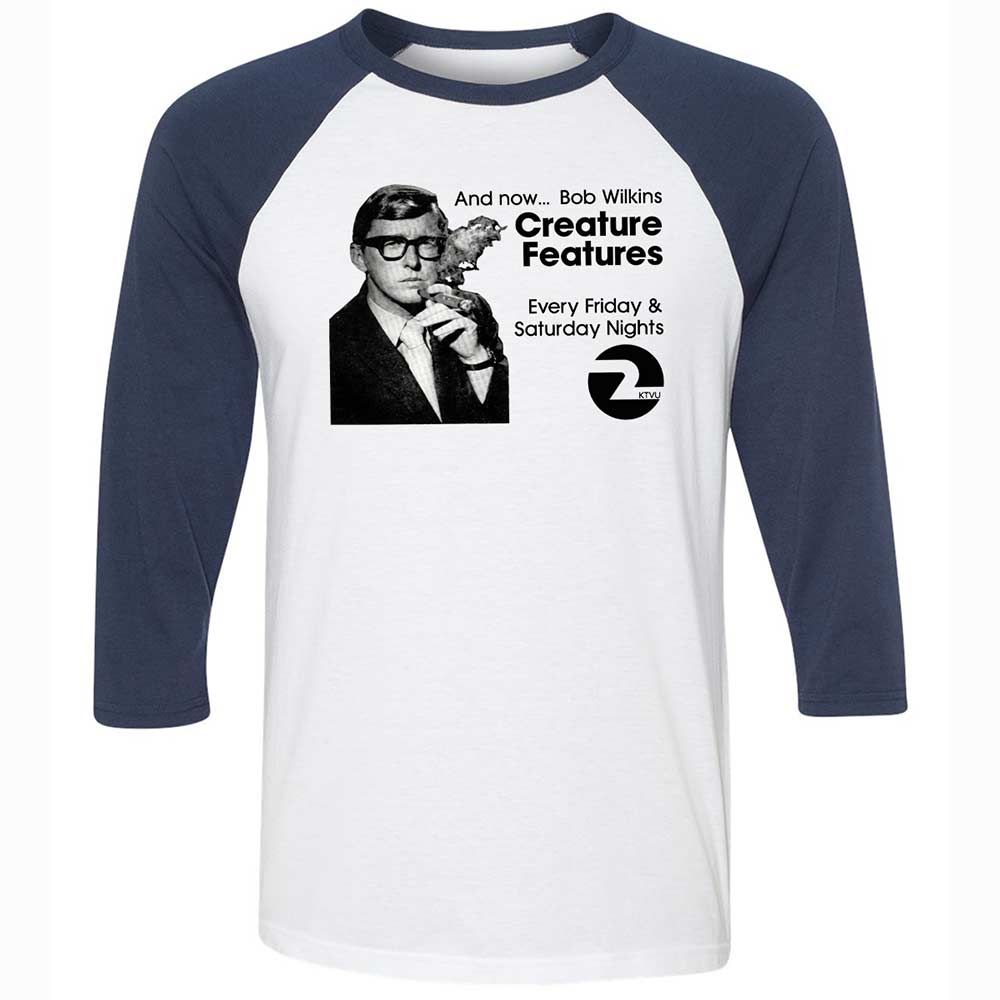 Bob Wilkins Creature Features - White/Navy - 8