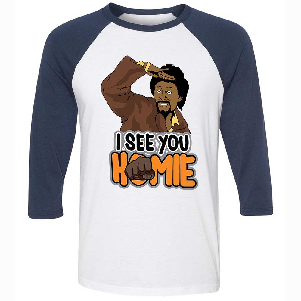Unisex 3/4 Baseball Tee - B94MZM22 - White/Navy - 8