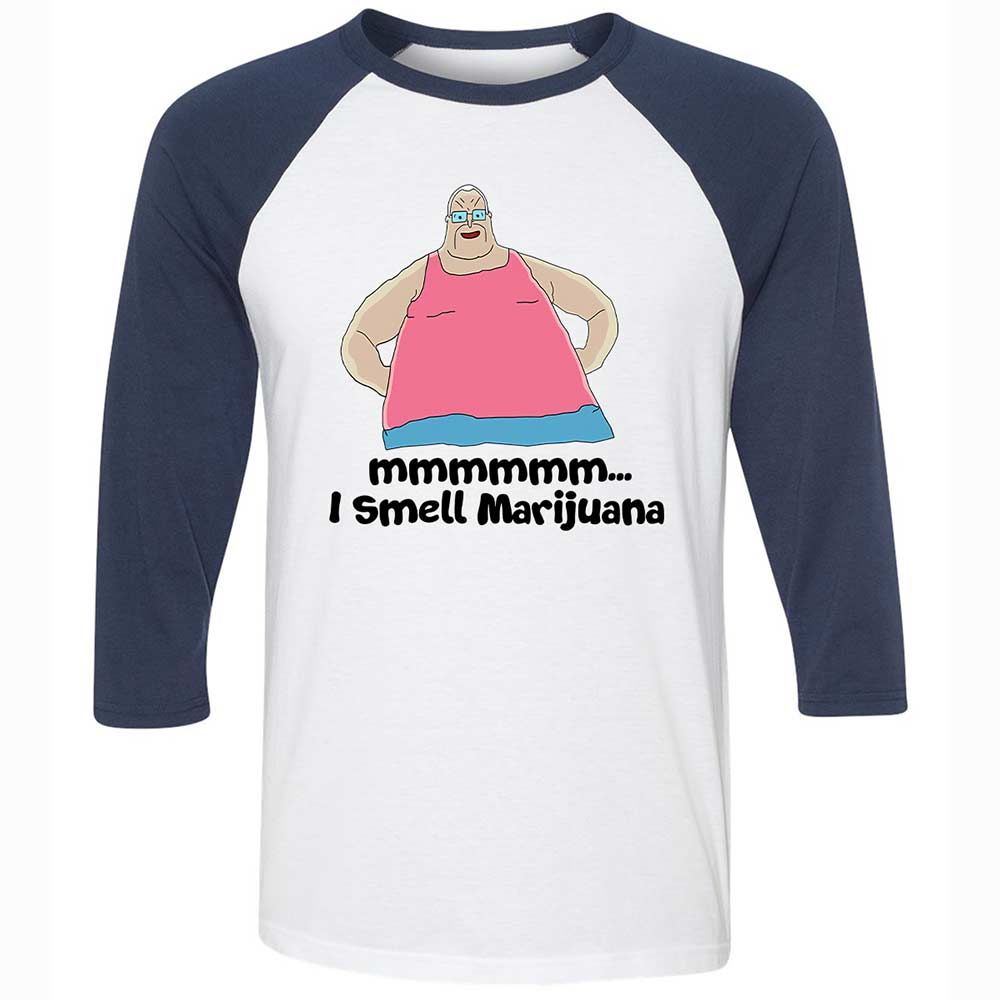Unisex 3/4 Baseball Tee - SMGHGJTJ - White/Navy - 8
